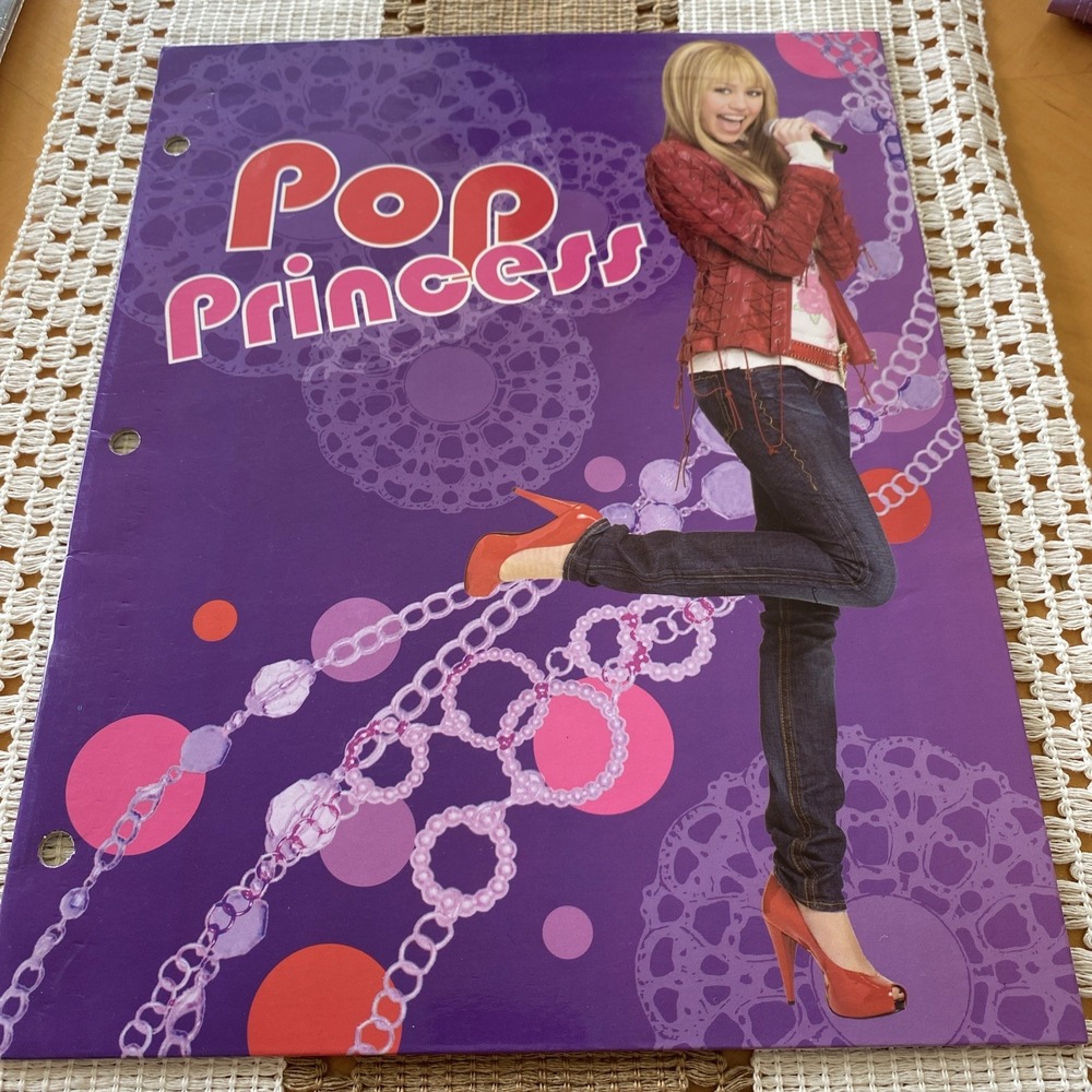 Vintage‎ Hannah Montana Miley Cyrus Pop Princess School Folder